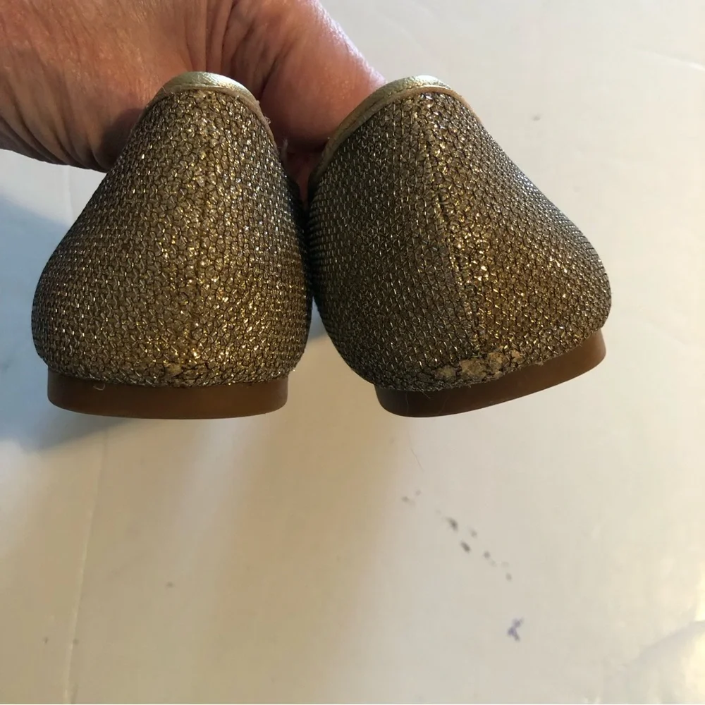 COACH Gold Ballet Flat SHOES 5.5B